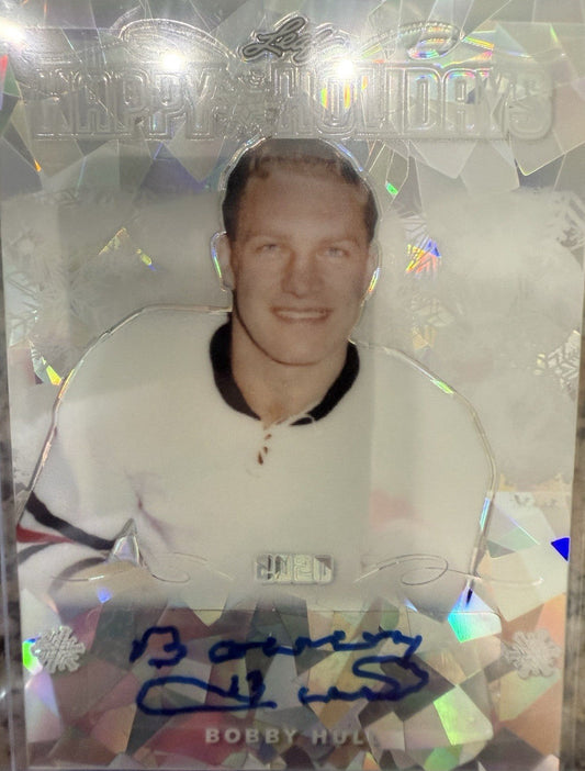 2020 Leaf Happy Holidays Cracked Ice Bobby Hull Autograph Auto /35