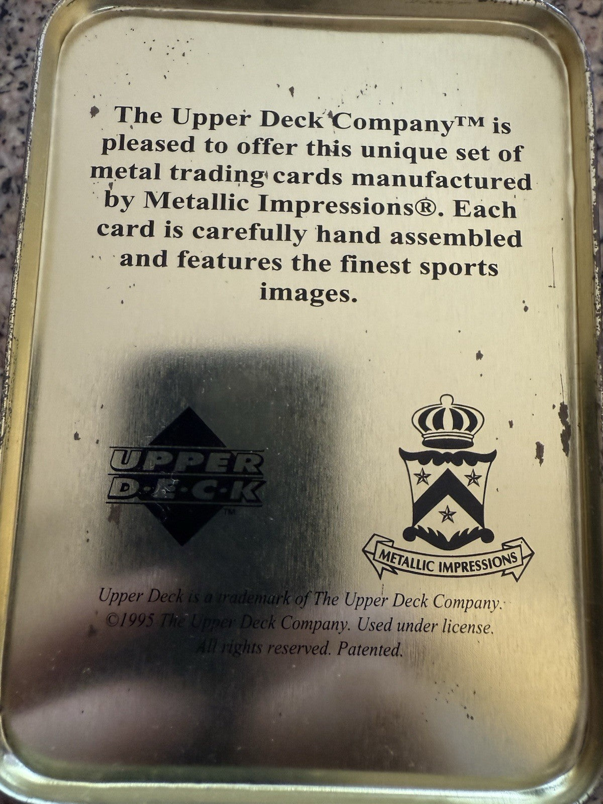 Upper Deck MICKY MANTLE Baseball Heroes METALLIC COLLECTOR CARDS IN TIN BOX 1995