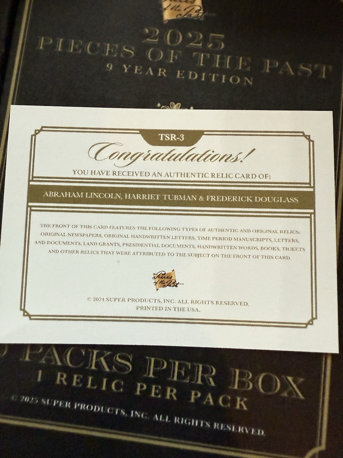 2024 Pieces of The Past - Tubman/Douglass/Lincoln