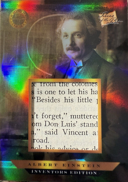 2025 Pieces of the Past Inventors Edition Albert Einstein Jumbo Relic Card Refra