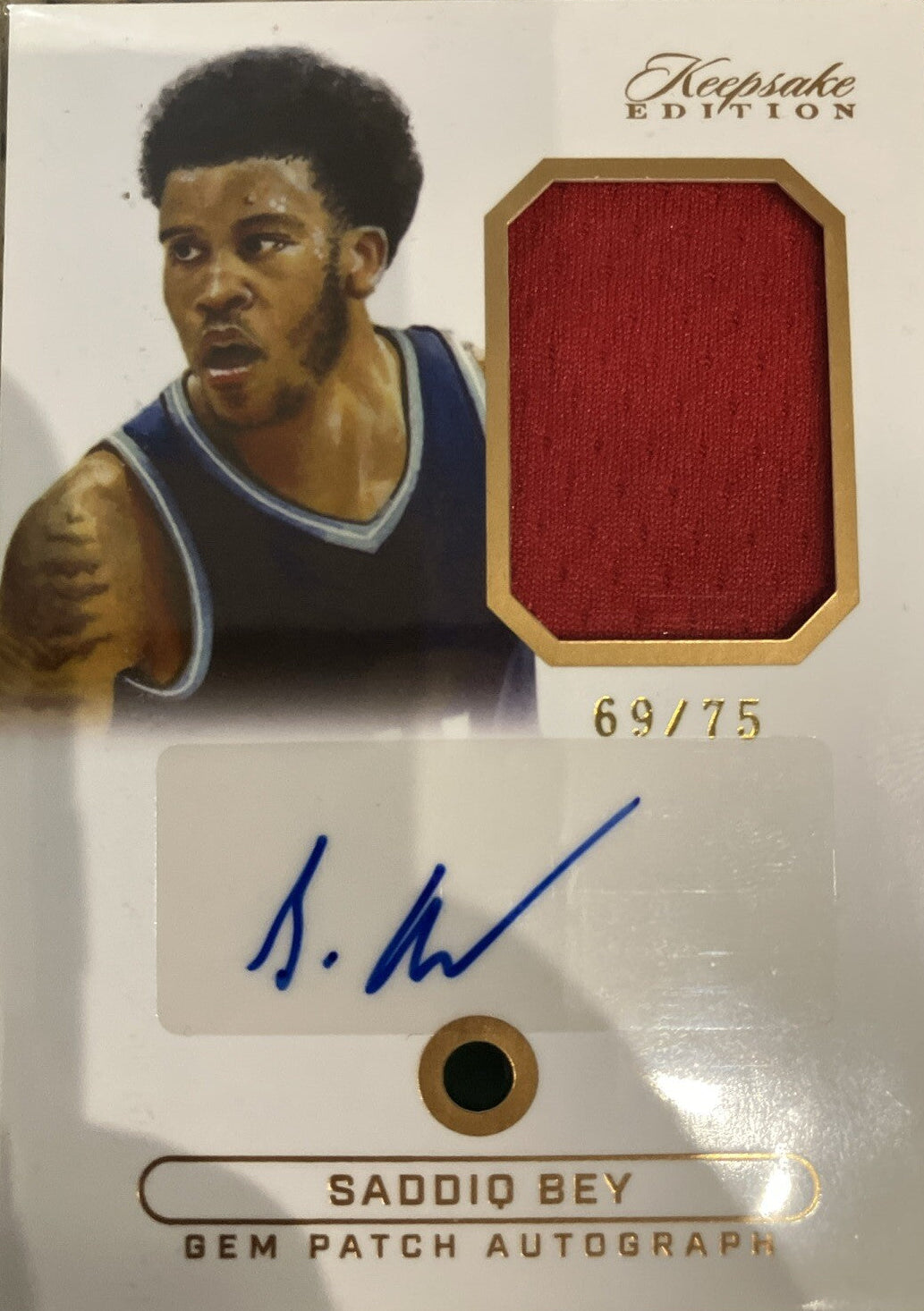 Saddiq Bey Gem Relic Auto. Super Break Keepsake Edition