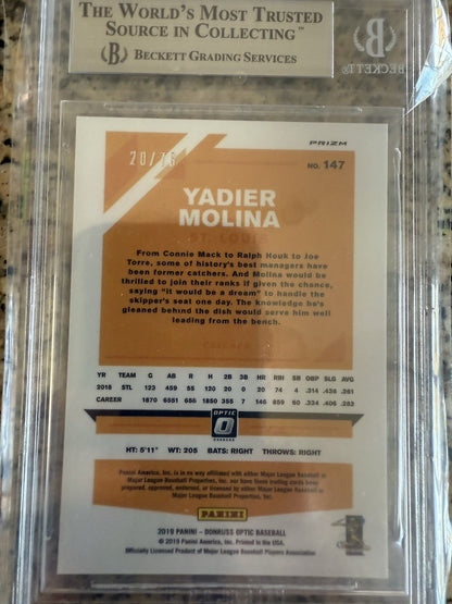 2019 Panini Donruss Optic - Yadier Molina #147 We The People Prizm /76