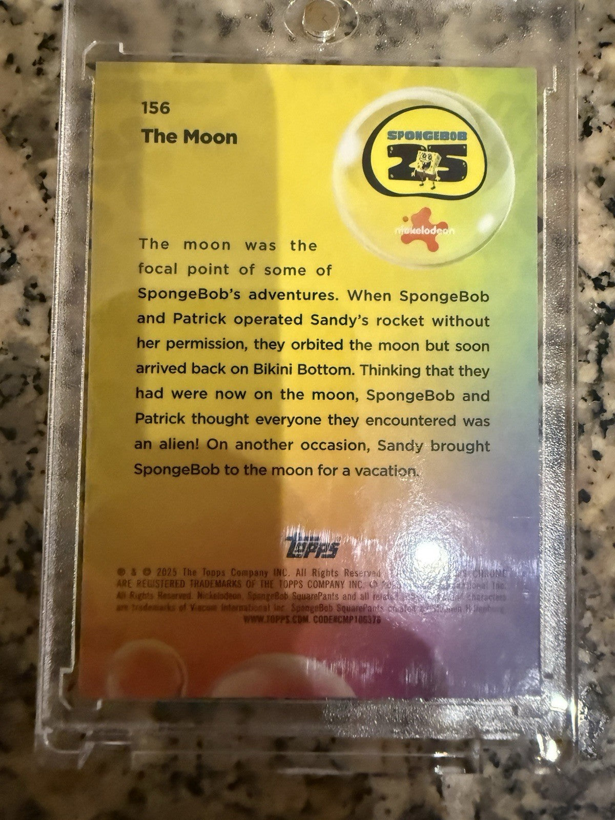 The Moon /175 SpongeBob Topps Chrome