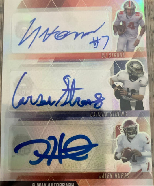 6 auto card stroud, strong, hurts,jones, Howell, Daniels