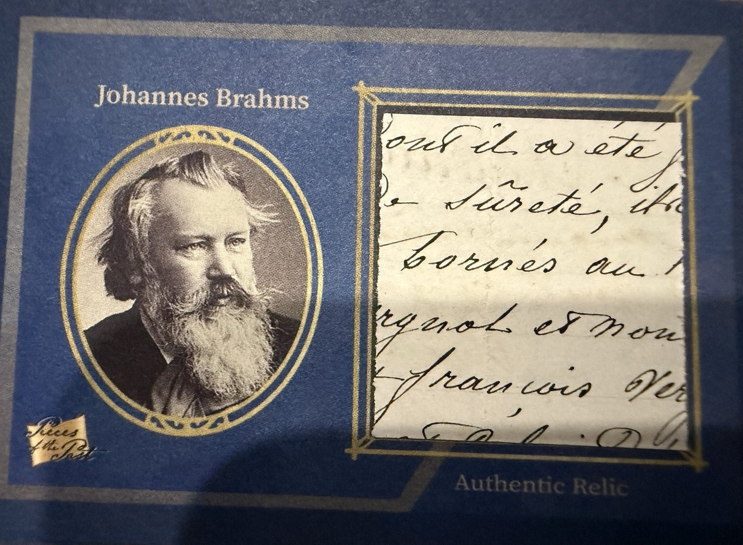 2025 Johannes Brahms Pieces Of The Past Hand Large Written Relic
