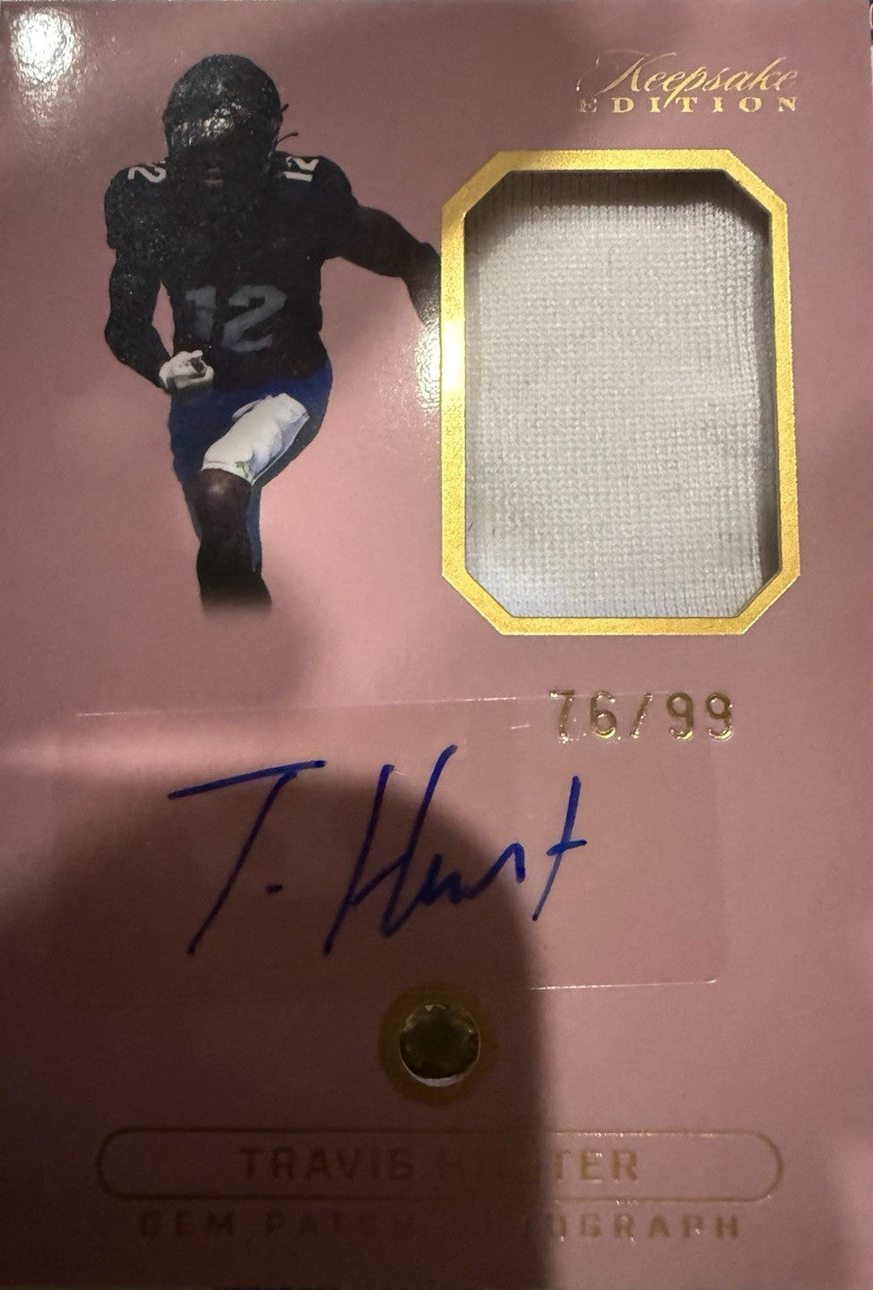 TRAVIS HUNTER AUTO 2024 KEEPSAKE EDITION /99 COLORADO 2ND OVERALL NFL DRAFT PICK