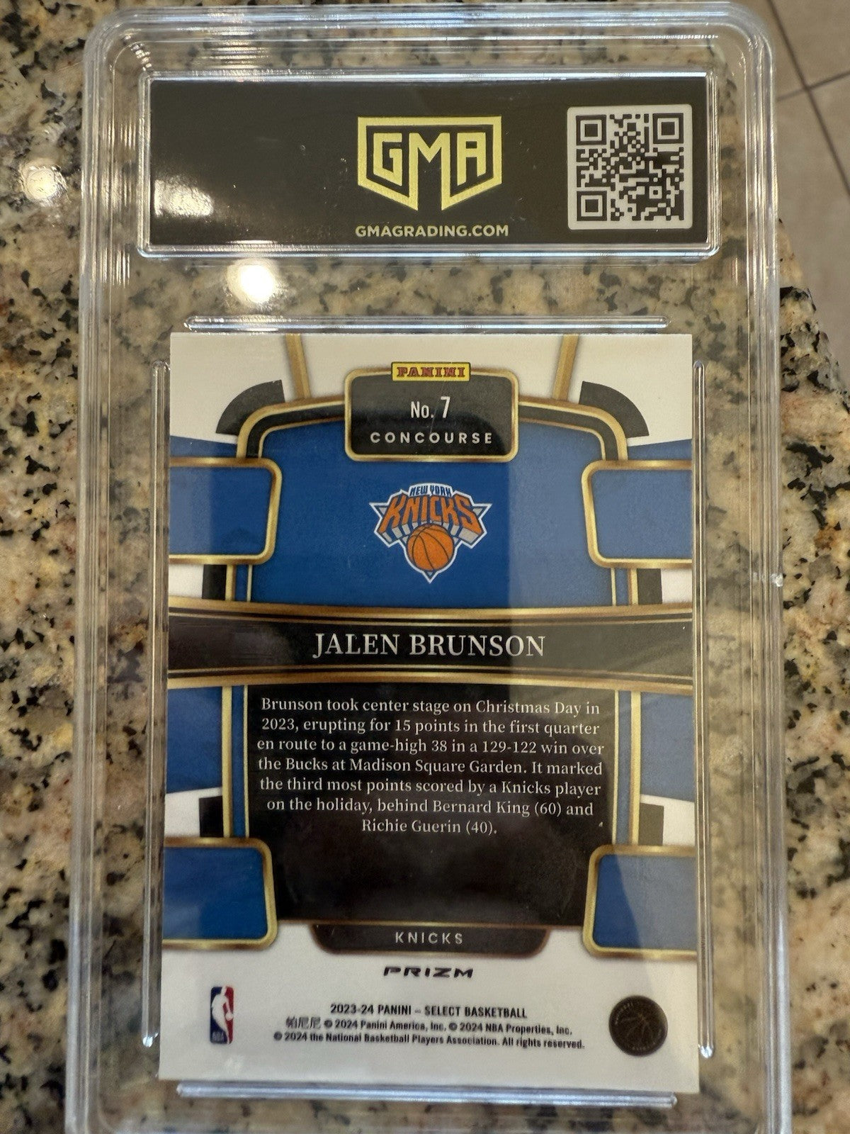 2023-24 Panini Select - Concourse Jalen Brunson #7 Red Wave Prizm
