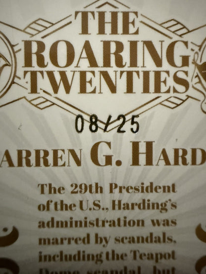 Warren  G. Harding 2025 Pieces of the Past Roaring Twenties  Red #/25