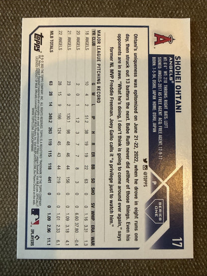 2023 Topps Series 1 - Shohei Ohtani #17 Rainbow Foil