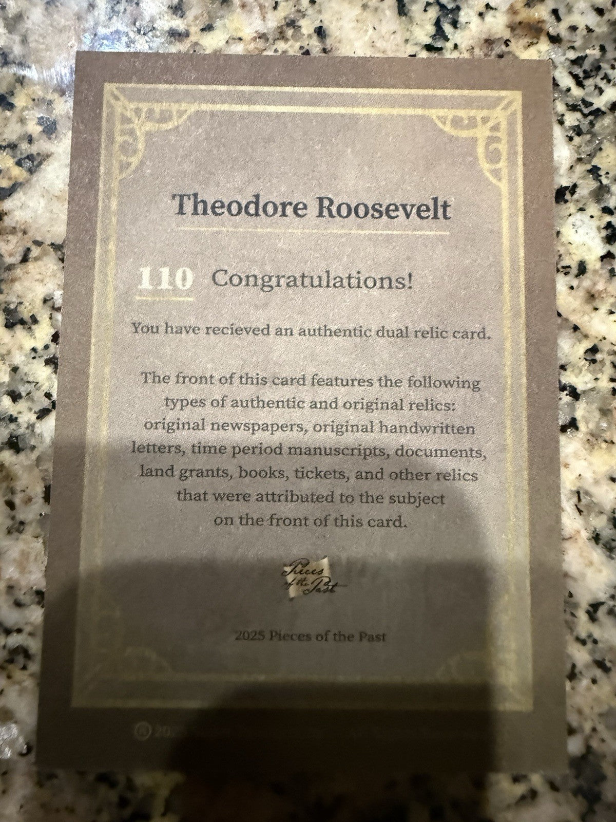 2024 Pieces Of The Past Theodore Roosevelt Stamp & Indian Head Coin Relics