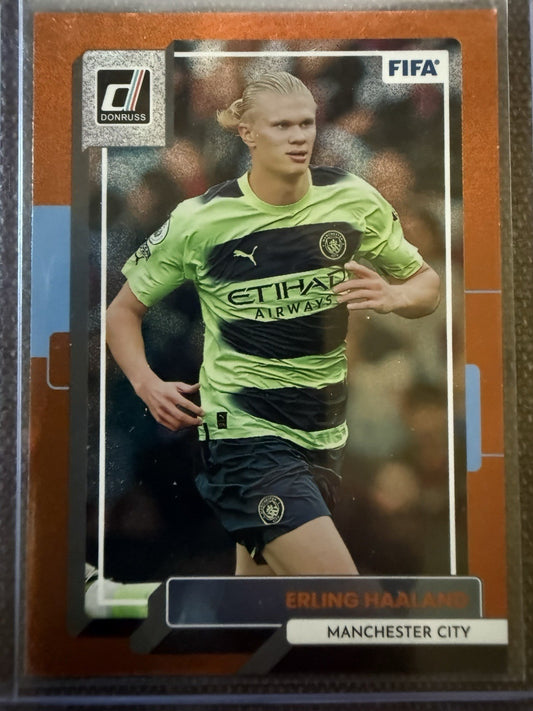 Panini Donruss Erling Haaland Manchester City #160 2022-23 Orange Parallel