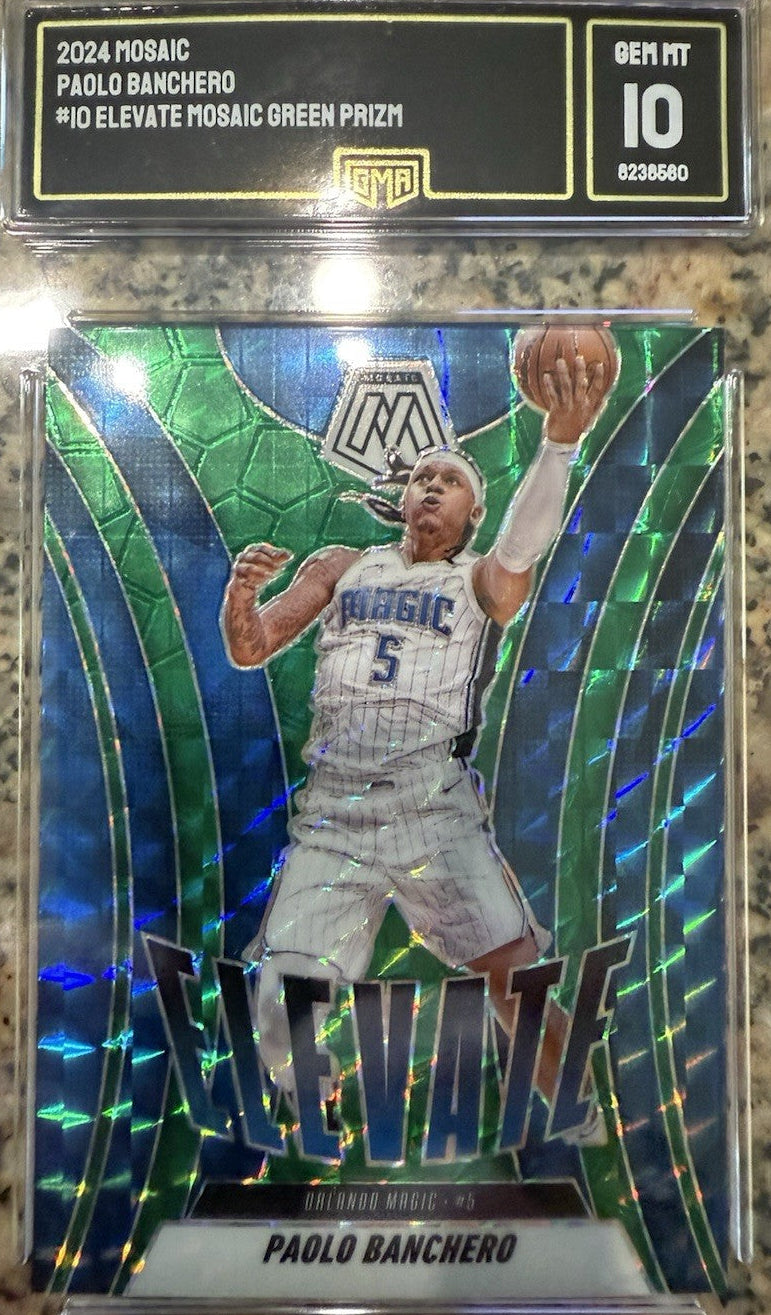 2024-25 Panini Mosaic - Elevate Paolo Banchero #10 Green Mosaic Prizm