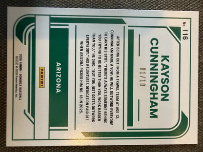 2026 Donruss Baseball Kayson Cunningham donruss optic rated prospect 1/10