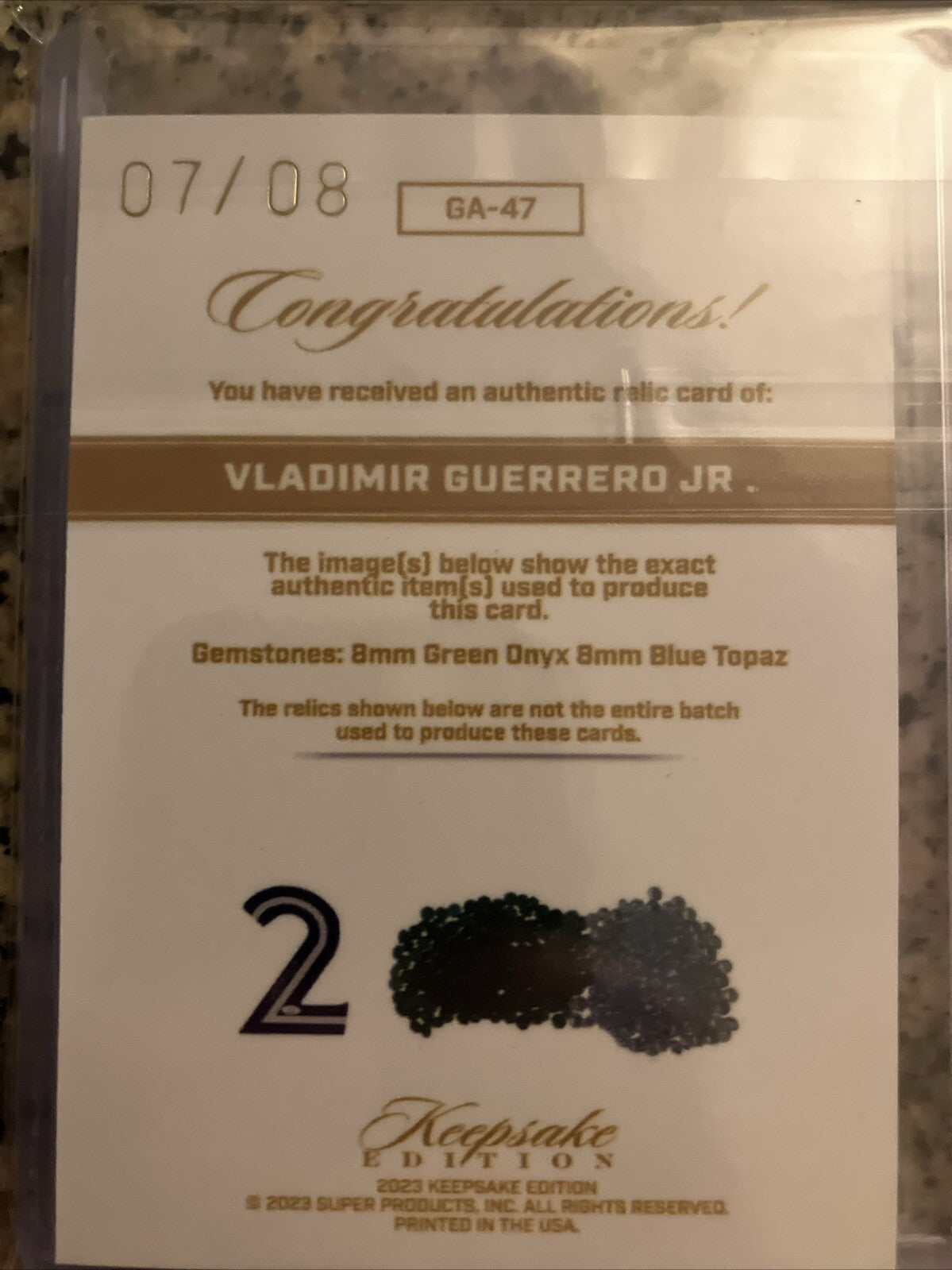 Vladimir  Guerrero Jr Gem Cut Auto