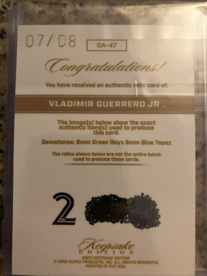 Vladimir  Guerrero Jr Gem Cut Auto