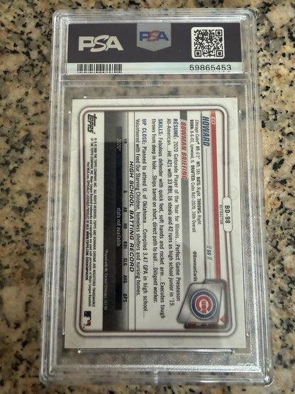2020 Bowman Draft Ed Howard Chrome Refractor Psa 10 Gem Mt Rookie