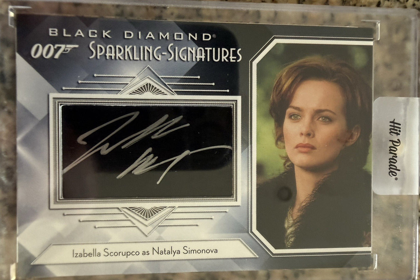 2024 JAMES BOND BLACK DIAMOND SPARKLING SIGNATURES IZABELLA SCORUPCO AUTOGRAPH