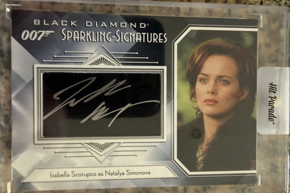 2024 JAMES BOND BLACK DIAMOND SPARKLING SIGNATURES IZABELLA SCORUPCO AUTOGRAPH