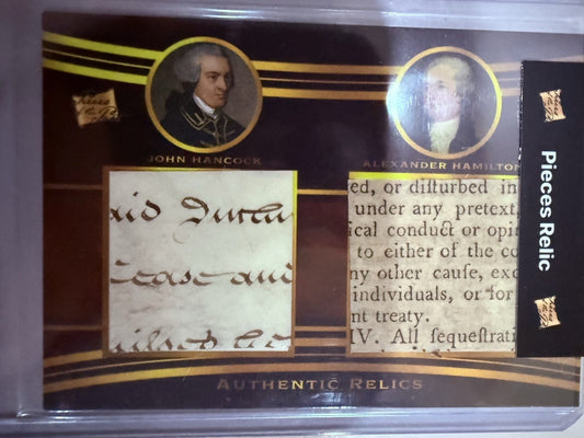 2023 HANCOCK/HAMILTON THE BAR PIECES OF THE PAST DUAL RELICS #DR-4