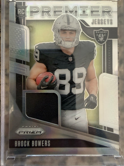 2024 Prizm Premier Jerseys RC  Brock Bowers Silver prizm #PJ-BBS Raiders NFL