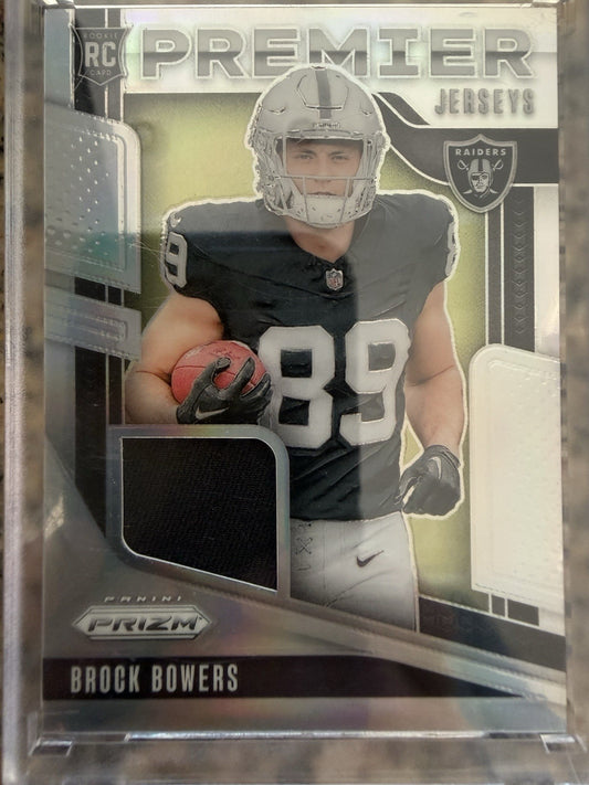 2024 Prizm Premier Jerseys RC  Brock Bowers Silver prizm #PJ-BBS Raiders NFL