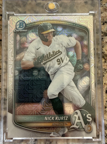 2025 Bowman - Chrome Prospects Nick Kurtz #BCP-114 Mojo Refractor (RC)