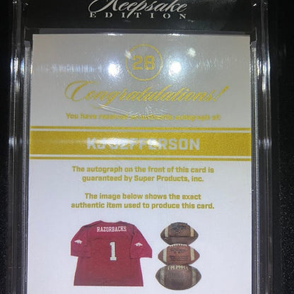 KJ Jefferson patch auto