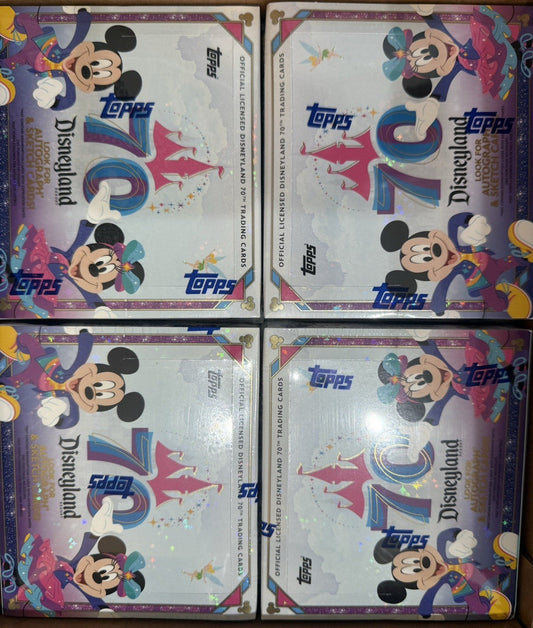 2025 Topps Disneyland 70th Anniversary Hobby Box SEALED CASE OF 12 BOXES IN HAND