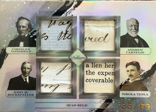 2023 Bellissimo Vanderbilt Rockefeller Carnegie Hand Written Tesla Doc Relic