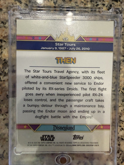 Star Wars Star Tours Orange /25 Then & Now Topps Disneyland Resort 70th #52