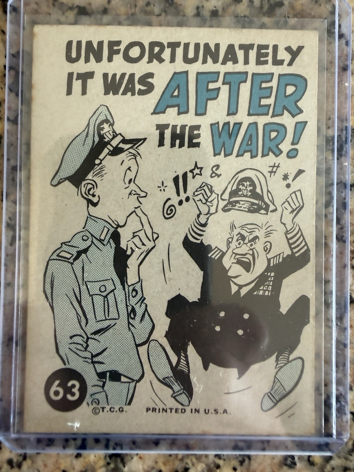 1961 Topps Crazy Cards #63 A U.S. sub commander sank 12 Jap ships in 1 day!