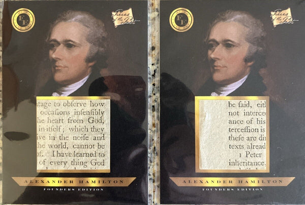 Pieces Of The Past Founders Edition. Alexander Hamilton Relic . 2 Card Lot