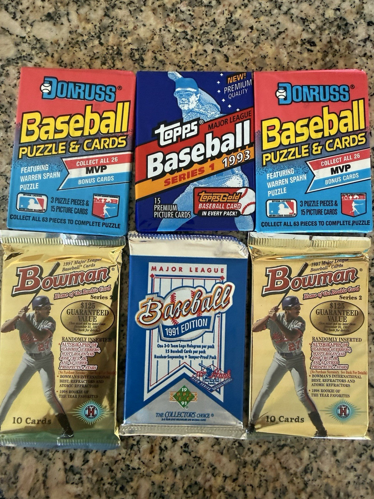 6 Vintage Baseball Packs