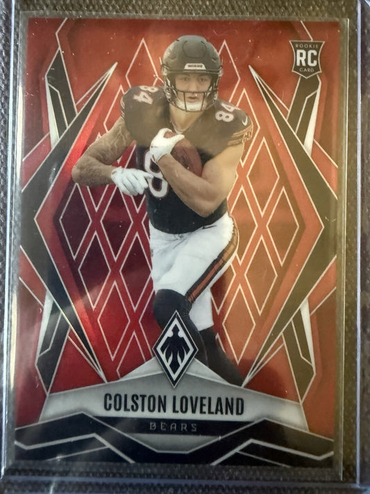 2025 Panini Phoenix #179 Colston Loveland - Red Seismic /99 RC