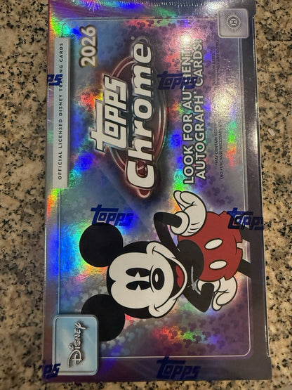 2026 Topps Chrome® Disney - Hobby Box - On Hand - Brand New Sealed!