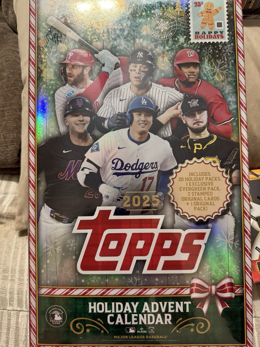 2025 Topps Holiday Baseball Mega Advent Calendar Box