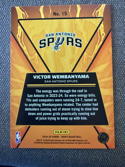 2024-25 NBA Hoops Basketball VICTOR WEMBANYAMA High Voltage -SPURS- #15