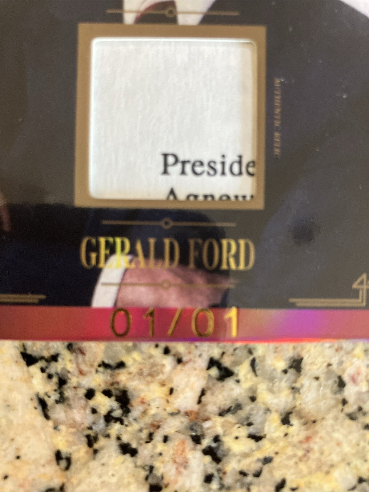 Pieces Of The Past Presidential Edition Gerald Ford 1/1 Relic