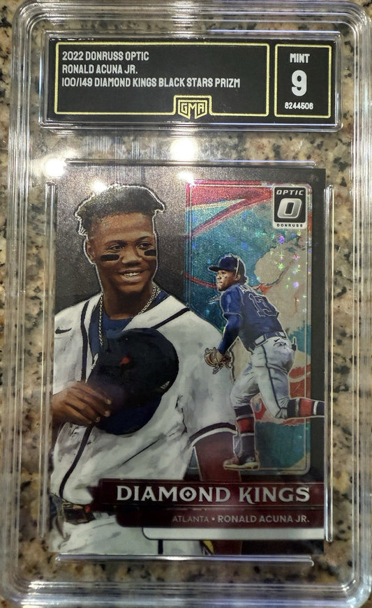 2022 Panini Donruss Optic - Diamond Kings Ronald Acuña Jr. #16 Black Stars Prizm