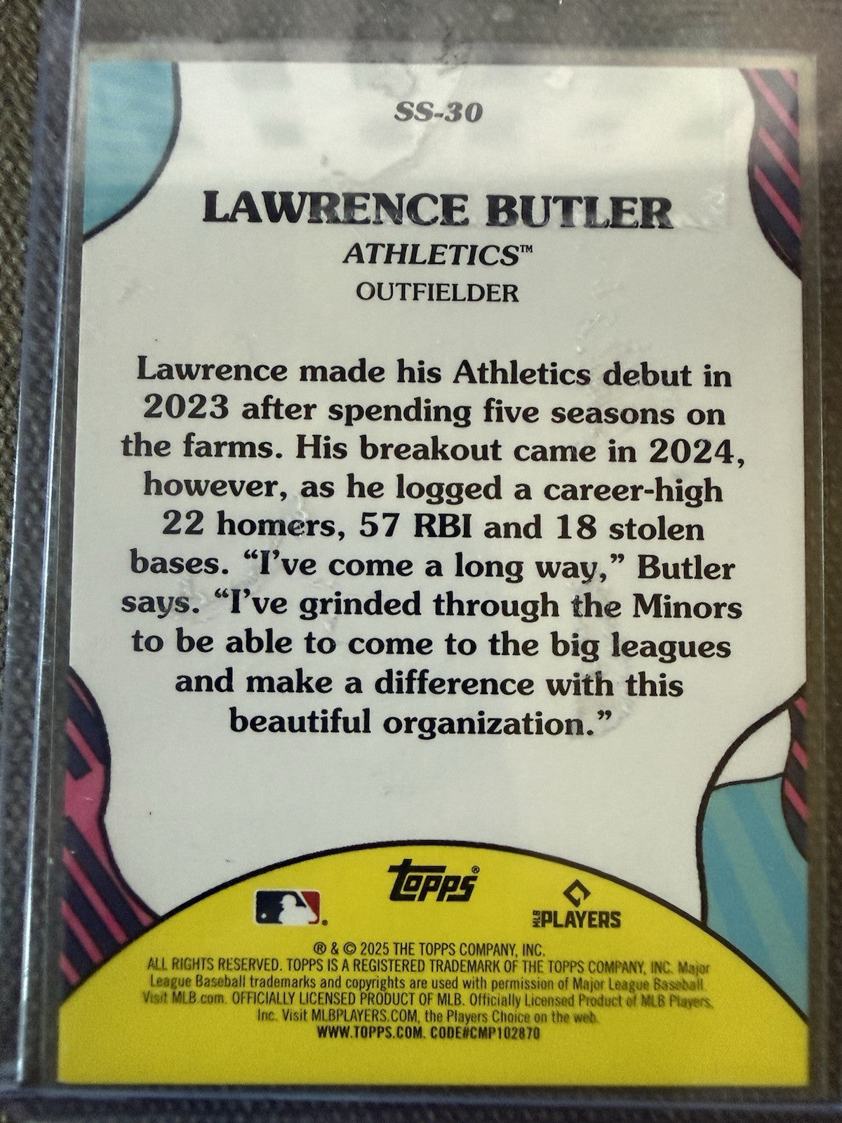 2025 Topps Series 2 Summer Superstars Green Foil /99 Lawrence Butler #SS-30 ut4