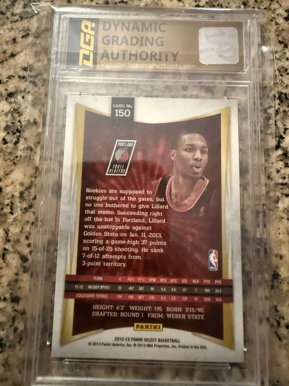 2012-13 PANINI SELECT DAMIAN LILLARD RC ROOKIE #150 Graded 8.5