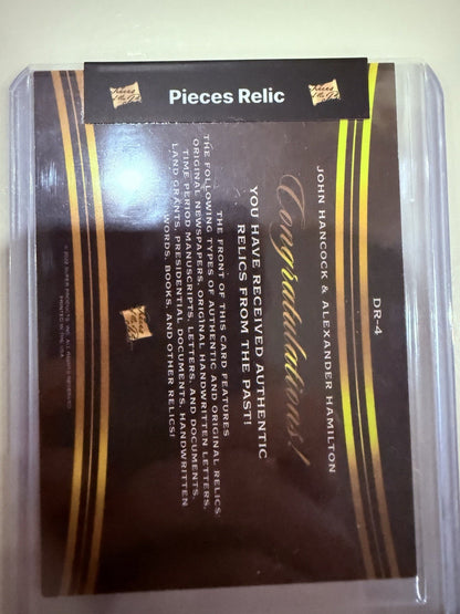 2023 HANCOCK/HAMILTON THE BAR PIECES OF THE PAST DUAL RELICS #DR-4