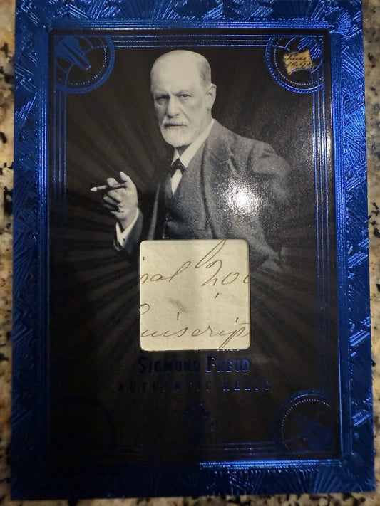 2025 Pieces of the Past Sigmund Freud Authentic Relic Card R-22. Blue /50