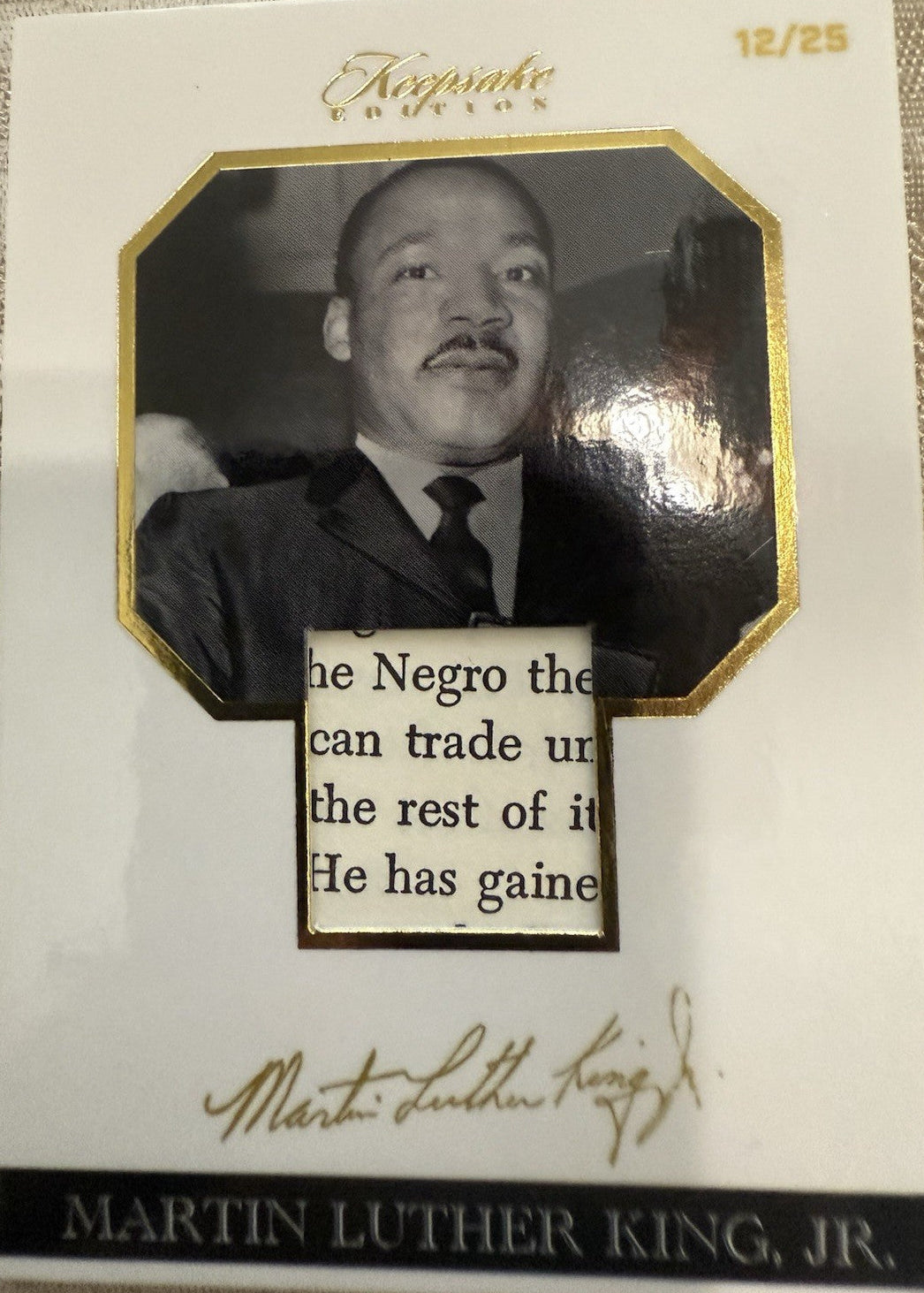 2023 Super products Keepsake edition MARTIN LUTHER KING JR Relic /25