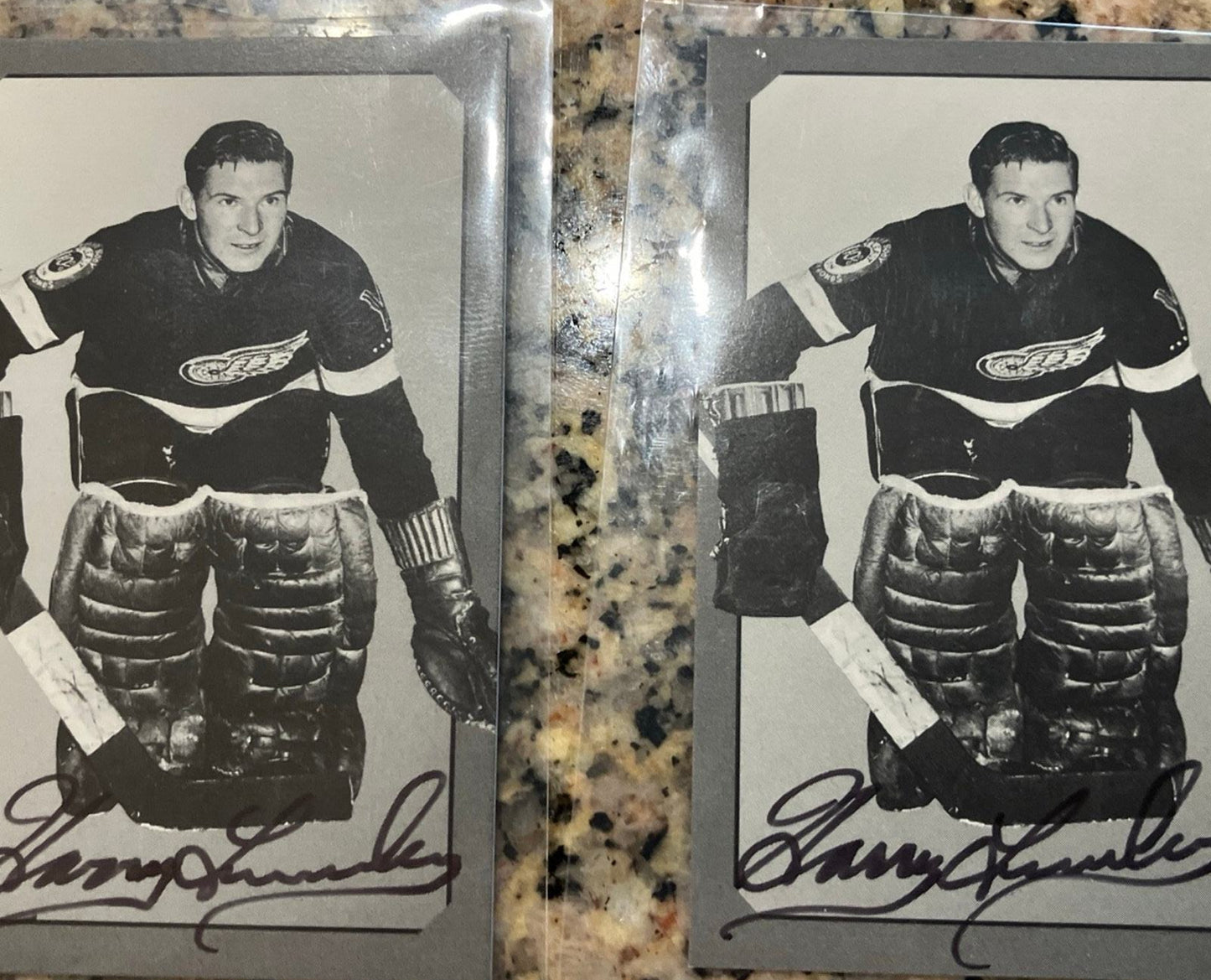 Harry lumley parkhurst auto cards