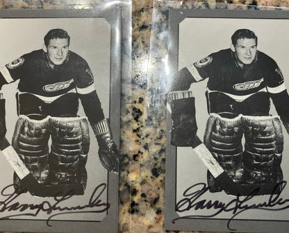 Harry lumley parkhurst auto cards