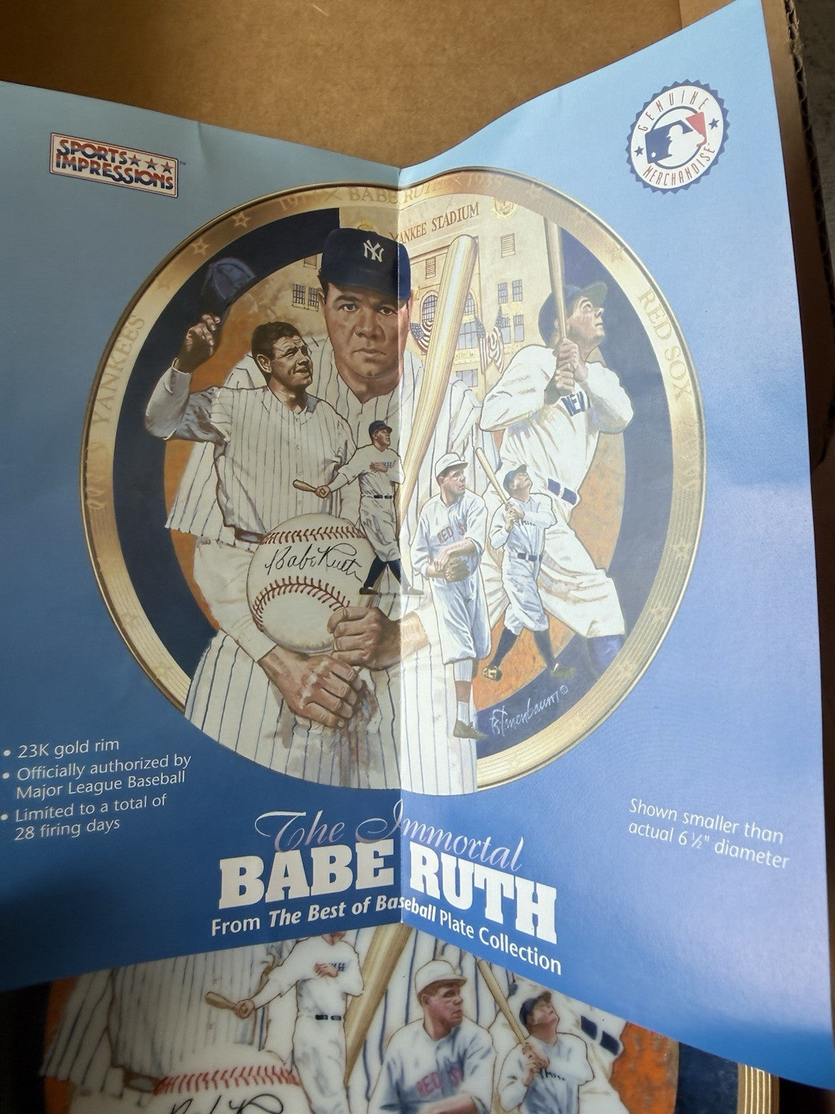 The Hamilton Collection Babe Ruth Porcelain Collector Plate Best of Baseball