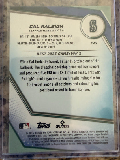 2025 Bowman's Best Cal Raleigh Purple Refractor /250