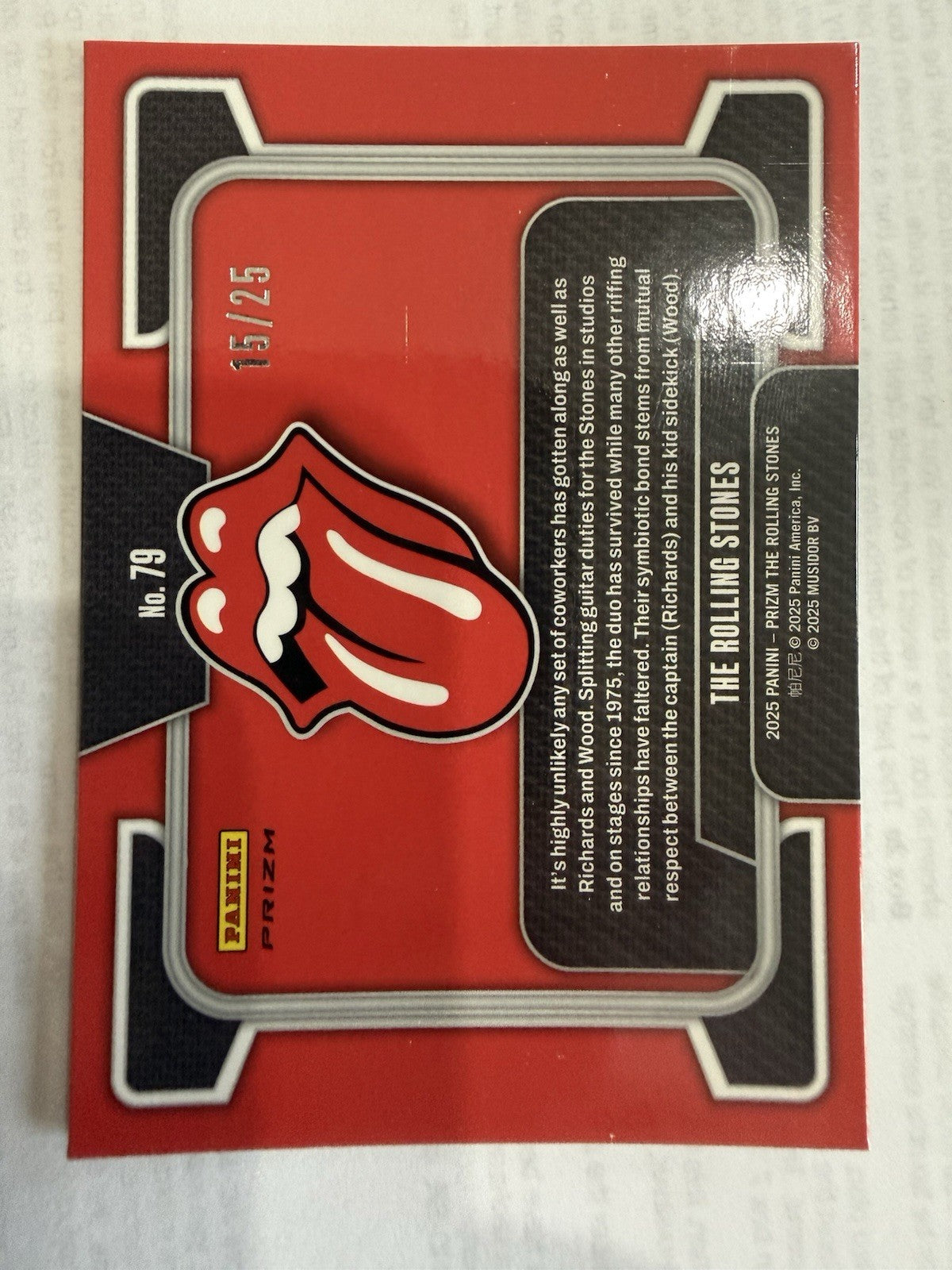 2025 Panini Prizm The Rolling Stones Purple Power /25 #79