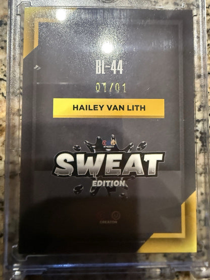 2025 Tru Creator SWEAT Edition Hailey Van Lith BLU-44 Blacklist Holo 1/1